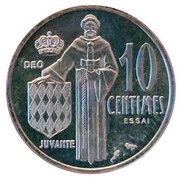 10 Centimes - Rainier III Essai reverse image