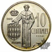 10 Centimes - Rainier III Silver Piedfort Essai reverse image