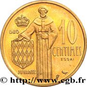 10 Centimes - Rainier III Essai reverse image