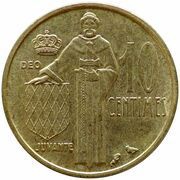 10 centimes - Rainier III reverse image