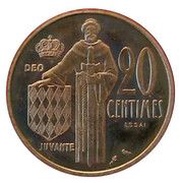 20 Centimes - Rainier III Essai reverse image