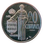 20 Centimes - Rainier III Essai reverse image