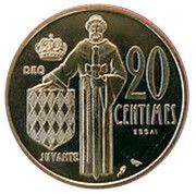 20 Centimes - Rainier III Essai reverse image