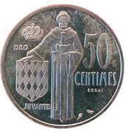 50 Centimes - Rainier III Essai, Monaco, 1962 reverse image