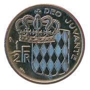 ½ franc - Rainier III reverse image