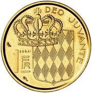 1 Franc - Rainier III Piedfort Essai reverse image