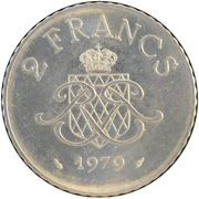 2 francs - Rainier III reverse image