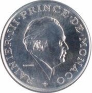 2 Francs - Rainier III Silver Piedfort obverse image