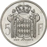 5 Francs - Rainier III Piedfort Essai, Monaco, 1960 reverse image