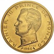 5 Francs - Rainier III Piedfort Essai obverse image