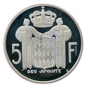5 Francs - Rainier III Essai, Monaco, 1960-1966 reverse image