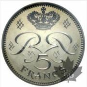 5 francs - Rainier III piéfort cupronickel reverse image