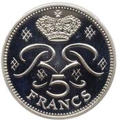 5 Francs - Rainier III Piedfort, Monaco, 1971-1974 reverse image