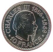 10 francs - Charles III essai argent, Monaco, 1966 reverse image