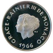 10 Francs - Rainier III 10th Wedding Anniversary; Medallic Coinage obverse image