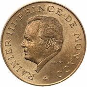 10 Francs - Rainier III Anniversary of Reign obverse image