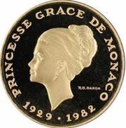 10 Francs - Rainier III Princess Grace - Piedfort Essai obverse image