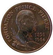 10 francs - Fondation Prince Pierre essai cupro-aluminium-nickel obverse image