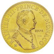 50 Francs - Rainier III Anniversary of Reign; Essai obverse image