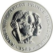 100 Francs - Rainier III Heir Apparent Prince Albert obverse image