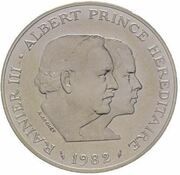 100 francs - Rainier III piéfort argent obverse image