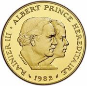100 francs - Rainier III piéfort or obverse image