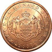1 Euro Cent - Rainier III obverse image