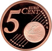 5 Euro Cents - Albert II 2nd type reverse image