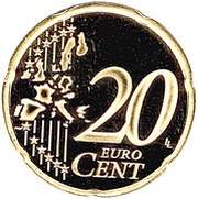 20 Euro Cents - Albert II 2nd type, 1st map reverse image