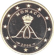 50 Euro Cents - Albert II 2nd type, 1st map obverse image