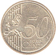 50 Euro Cents - Albert II 2nd type, 2nd map reverse image