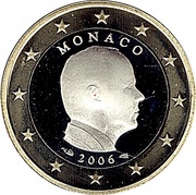 1 Euro - Albert II 1st map obverse image