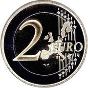 2 Euros - Albert II 1st map reverse image