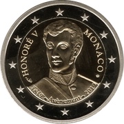 2 Euros - Albert II Prince Honoré V obverse image