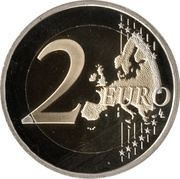 2 Euros - Albert II Prince Honoré V reverse image