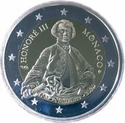 2 Euros - Albert II Prince Honoré III obverse image