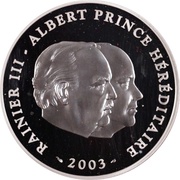 10 Euros - Rainier III Rainier and Prince Albert obverse image