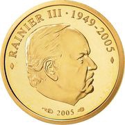 10 Euros - Albert II Death of Rainier III obverse image