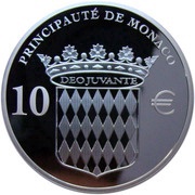 10 Euros - Albert II Honoré II - Prince de Monaco reverse image