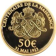 50 euros - Rainier III reverse image