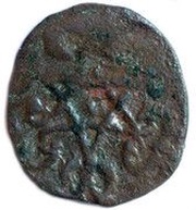 Pul "Hexagram with curls" - temp. Tochtamysh Saray al-Jadida mint obverse image