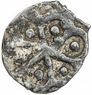 Fractional dirham "Ornamental type" - anepigraphic Bulghar mint, Mongol States, 1280-1310 reverse image