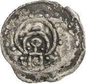 Dirham "Crescent above tamga" - anonymous Bulghar mint obverse image