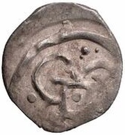 Dirham "Ornamental type" - anepigraphic Bulghar mint, Mongol States, 1280-1310 reverse image