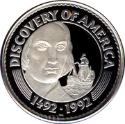 50 Tögrög Discovery of America - Columbus, Mongolia, 1992 reverse image