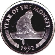 50 Tögrög Year of the Monkey, Mongolia, 1992 reverse image