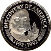 50 Tögrög Discovery of America - Columbus, Mongolia, 1992 reverse image