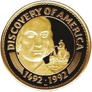 100 Tögrög Discovery of America - Columbus reverse image
