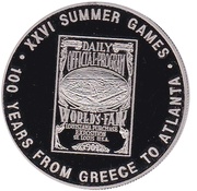 100 Tögrög XXVI Summer Olympics, Atlanta, Mongolia, 2002 reverse image