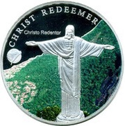 100 Tögrög Christ Redeemer; colorized, Mongolia, 2008 reverse image